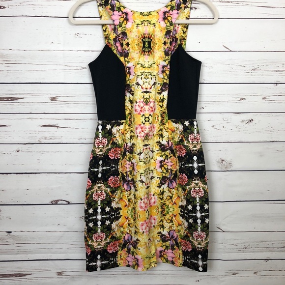 Donna Morgan Dress Floral Front Exposed Zipper - Picture 7 of 8
